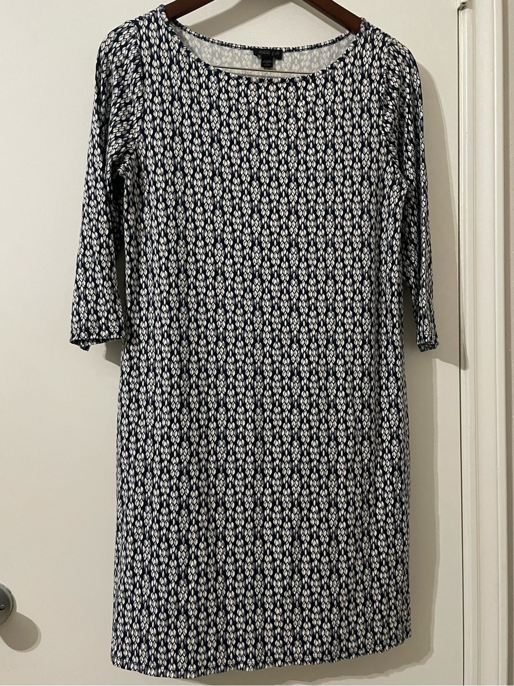 J. Jill Wearever Collection Printed Knit Shift Dress | Small Petite